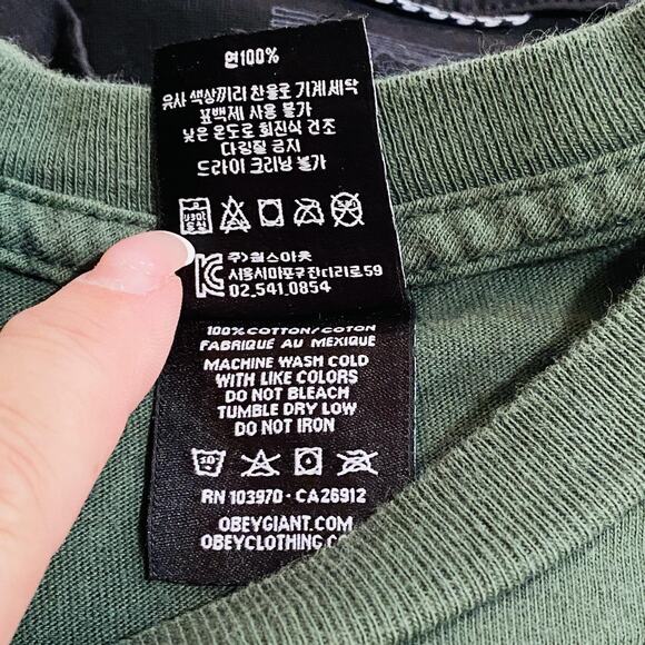 Obey Shirt Mens Small Green Dissent & Defiance Graphic Tee T-Shirt Streetwear - Picture 7 of 8